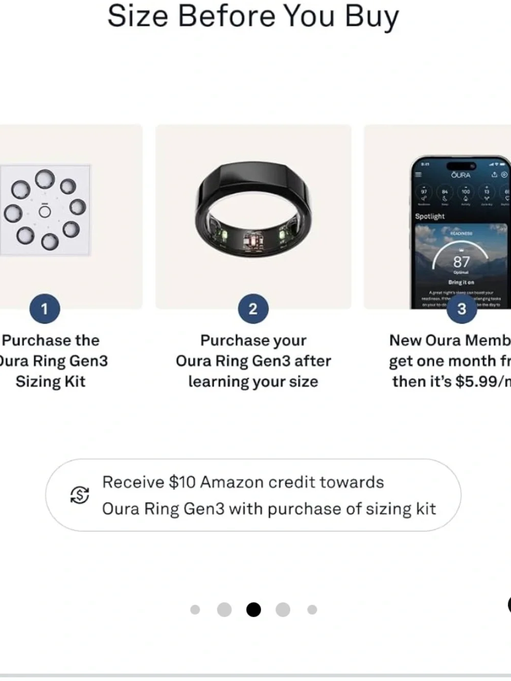 OURA Gen3 Heritage Stealth US10 Set